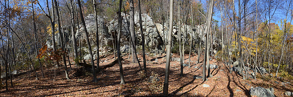 Sugarloaf rock wall panorama